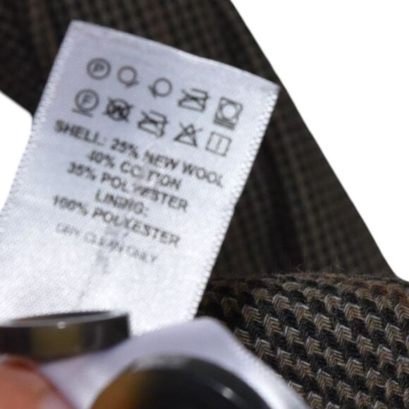 UNTUCKit Womens 2 Brown Houndstooth Wool Blend 1Button Blazer Jacket - Picture 7 of 8